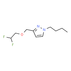 ChemSpider 2D Image | 1-Butyl-3-[(2,2-difluoroethoxy)methyl]-1H-pyrazole | C10H16F2N2O