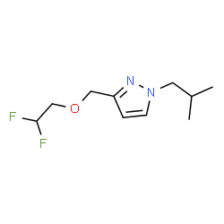ChemSpider 2D Image | 3-[(2,2-Difluoroethoxy)methyl]-1-isobutyl-1H-pyrazole | C10H16F2N2O