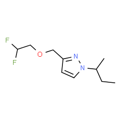 ChemSpider 2D Image | 1-sec-Butyl-3-[(2,2-difluoroethoxy)methyl]-1H-pyrazole | C10H16F2N2O
