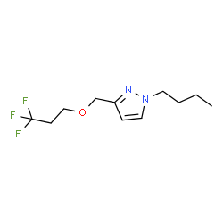 ChemSpider 2D Image | 1-Butyl-3-[(3,3,3-trifluoropropoxy)methyl]-1H-pyrazole | C11H17F3N2O