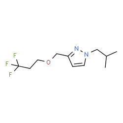 ChemSpider 2D Image | 1-Isobutyl-3-[(3,3,3-trifluoropropoxy)methyl]-1H-pyrazole | C11H17F3N2O