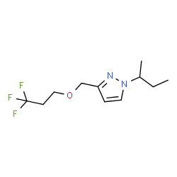 ChemSpider 2D Image | 1-sec-Butyl-3-[(3,3,3-trifluoropropoxy)methyl]-1H-pyrazole | C11H17F3N2O