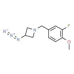 ChemSpider 2D Image | 3-Azido-1-(3-fluoro-4-methoxybenzyl)azetidine | C11H13FN4O