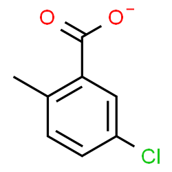 ChemSpider 2D Image | 5-Chloro-2-methylbenzoate | C8H6ClO2