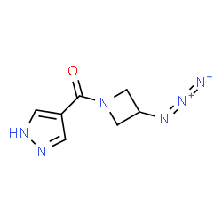 ChemSpider 2D Image | (3-Azido-1-azetidinyl)(1H-pyrazol-4-yl)methanone | C7H8N6O