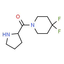 ChemSpider 2D Image | (4,4-Difluoro-1-piperidinyl)(2-pyrrolidinyl)methanone | C10H16F2N2O