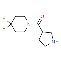 ChemSpider 2D Image | (4,4-Difluoro-1-piperidinyl)(3-pyrrolidinyl)methanone | C10H16F2N2O