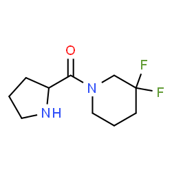 ChemSpider 2D Image | (3,3-Difluoro-1-piperidinyl)(2-pyrrolidinyl)methanone | C10H16F2N2O