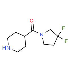 ChemSpider 2D Image | (3,3-Difluoro-1-pyrrolidinyl)(4-piperidinyl)methanone | C10H16F2N2O