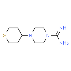 ChemSpider 2D Image | 4-(Tetrahydro-2H-thiopyran-4-yl)-1-piperazinecarboximidamide | C10H20N4S