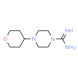 ChemSpider 2D Image | 4-(Tetrahydro-2H-pyran-4-yl)-1-piperazinecarboximidamide | C10H20N4O