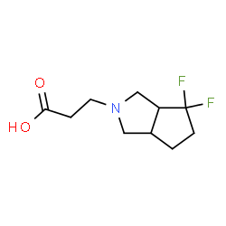 ChemSpider 2D Image | 3-(4,4-Difluorohexahydrocyclopenta[c]pyrrol-2(1H)-yl)propanoic acid | C10H15F2NO2