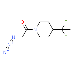 ChemSpider 2D Image | 2-Azido-1-[4-(1,1-difluoroethyl)-1-piperidinyl]ethanone | C9H14F2N4O