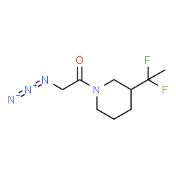 ChemSpider 2D Image | 2-Azido-1-[3-(1,1-difluoroethyl)-1-piperidinyl]ethanone | C9H14F2N4O