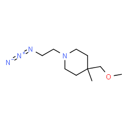 ChemSpider 2D Image | 1-(2-Azidoethyl)-4-(methoxymethyl)-4-methylpiperidine | C10H20N4O