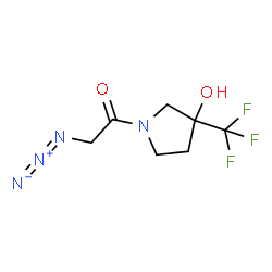 ChemSpider 2D Image | 2-Azido-1-[3-hydroxy-3-(trifluoromethyl)-1-pyrrolidinyl]ethanone | C7H9F3N4O2