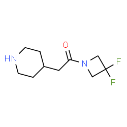 ChemSpider 2D Image | 1-(3,3-Difluoro-1-azetidinyl)-2-(4-piperidinyl)ethanone | C10H16F2N2O