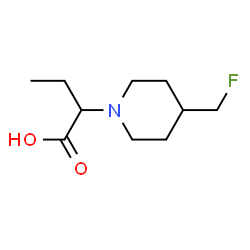 ChemSpider 2D Image | 2-[4-(Fluoromethyl)-1-piperidinyl]butanoic acid | C10H18FNO2