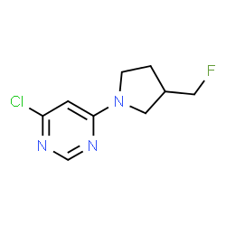 ChemSpider 2D Image | 4-Chloro-6-[3-(fluoromethyl)-1-pyrrolidinyl]pyrimidine | C9H11ClFN3