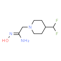 ChemSpider 2D Image | (1Z)-2-[4-(Difluoromethyl)-1-piperidinyl]-N'-hydroxyethanimidamide | C8H15F2N3O
