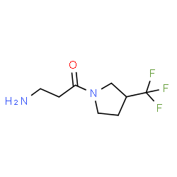 ChemSpider 2D Image | 3-Amino-1-[3-(trifluoromethyl)-1-pyrrolidinyl]-1-propanone | C8H13F3N2O