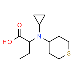 ChemSpider 2D Image | 2-[Cyclopropyl(tetrahydro-2H-thiopyran-4-yl)amino]butanoic acid | C12H21NO2S