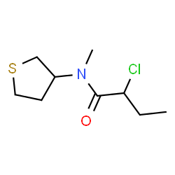 ChemSpider 2D Image | 2-Chloro-N-methyl-N-(tetrahydro-3-thiophenyl)butanamide | C9H16ClNOS