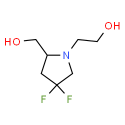 ChemSpider 2D Image | 2-[4,4-Difluoro-2-(hydroxymethyl)-1-pyrrolidinyl]ethanol | C7H13F2NO2
