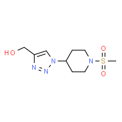 ChemSpider 2D Image | {1-[1-(Methylsulfonyl)-4-piperidinyl]-1H-1,2,3-triazol-4-yl}methanol | C9H16N4O3S
