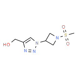 ChemSpider 2D Image | {1-[1-(Methylsulfonyl)-3-azetidinyl]-1H-1,2,3-triazol-4-yl}methanol | C7H12N4O3S
