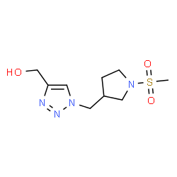 ChemSpider 2D Image | (1-{[1-(Methylsulfonyl)-3-pyrrolidinyl]methyl}-1H-1,2,3-triazol-4-yl)methanol | C9H16N4O3S