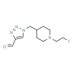 ChemSpider 2D Image | 1-{[1-(2-Fluoroethyl)-4-piperidinyl]methyl}-1H-1,2,3-triazole-4-carbaldehyde | C11H17FN4O