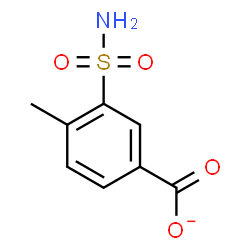 ChemSpider 2D Image | 4-Methyl-3-sulfamoylbenzoate | C8H8NO4S