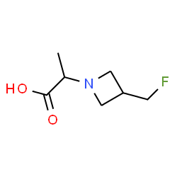 ChemSpider 2D Image | 2-[3-(Fluoromethyl)-1-azetidinyl]propanoic acid | C7H12FNO2