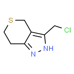 ChemSpider 2D Image | 3-(Chloromethyl)-2,4,6,7-tetrahydrothiopyrano[4,3-c]pyrazole | C7H9ClN2S
