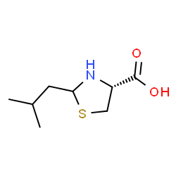 ChemSpider 2D Image | (4R)-2-Isobutyl-1,3-thiazolidine-4-carboxylic acid | C8H15NO2S