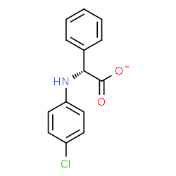 ChemSpider 2D Image | (2R)-[(4-Chlorophenyl)amino](phenyl)acetate | C14H11ClNO2