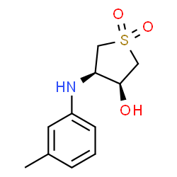 ChemSpider 2D Image | (3S,4R)-4-[(3-Methylphenyl)amino]tetrahydro-3-thiopheneol 1,1-dioxide | C11H15NO3S