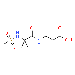 ChemSpider 2D Image | 2-Methyl-N-(methylsulfonyl)alanyl-beta-alanine | C8H16N2O5S
