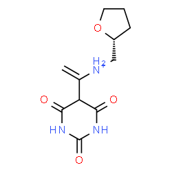 ChemSpider 2D Image | N-[(2R)-Tetrahydro-2-furanylmethyl]-1-(2,4,6-trioxohexahydro-5-pyrimidinyl)ethenaminium | C11H16N3O4