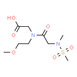 ChemSpider 2D Image | N-Methyl-N-(methylsulfonyl)glycyl-N-(2-methoxyethyl)glycine | C9H18N2O6S