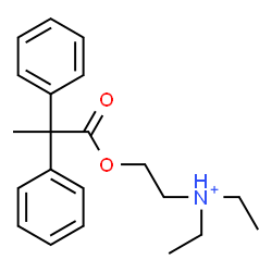 ChemSpider 2D Image | 2-[(2,2-Diphenylpropanoyl)oxy]-N,N-diethylethanaminium | C21H28NO2
