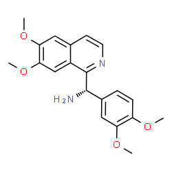 ChemSpider 2D Image | (S)-1-(6,7-Dimethoxy-1-isoquinolinyl)-1-(3,4-dimethoxyphenyl)methanamine | C20H22N2O4