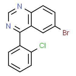 ChemSpider 2D Image | 6-Bromo-4-(2-chlorophenyl)quinazoline | C14H8BrClN2