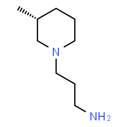 ChemSpider 2D Image | 3-[(3R)-3-Methyl-1-piperidinyl]-1-propanamine | C9H20N2