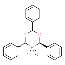 ChemSpider 2D Image | (4R,6R)-2,4,6-Triphenyl-1,3,5-dioxaphosphinan-5-ol 5-oxide | C21H19O4P