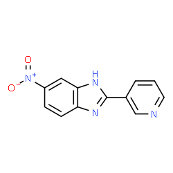ChemSpider 2D Image | 2-(3-pyridyl)-5-nitro-1H-benzimidazole | C12H8N4O2