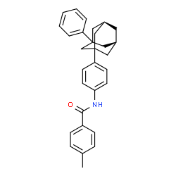 ChemSpider 2D Image | 4-Methyl-N-{4-[(5R,7S)-3-phenyladamantan-1-yl]phenyl}benzamide | C30H31NO
