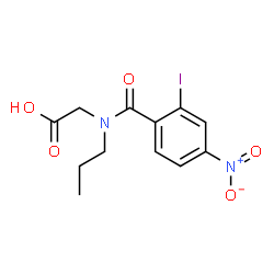 ChemSpider 2D Image | N-(2-Iodo-4-nitrobenzoyl)-N-propylglycine | C12H13IN2O5
