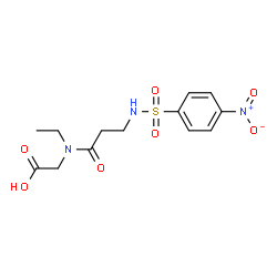 ChemSpider 2D Image | N-[(4-Nitrophenyl)sulfonyl]-beta-alanyl-N-ethylglycine | C13H17N3O7S